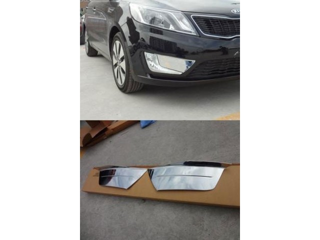 Kia Rio 2011 Накладки на бампер хром