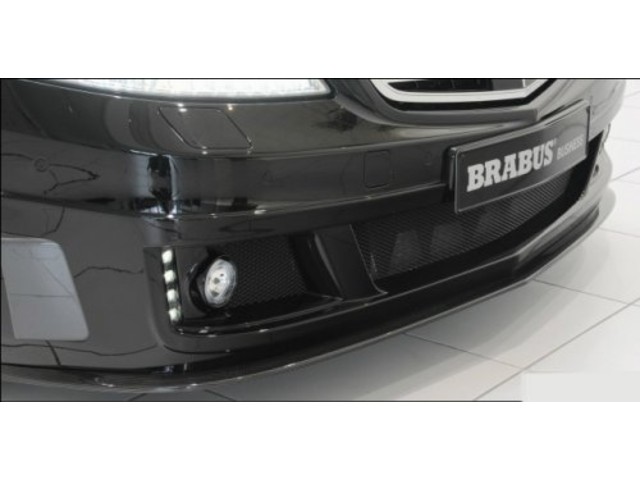 Карбоновый сплиттер юбки переднего бампера Brabus для Mercedes S-Class W221 07/09-