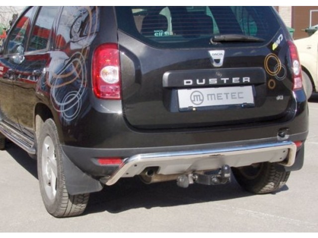 Renault Duster Защита заднего бампера, нерж. хромоникелевая сталь