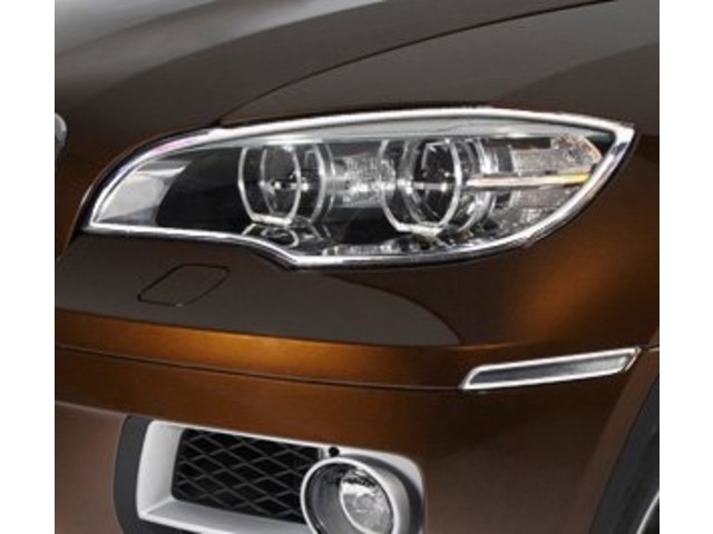 BMW E71 X6 Окантовка фар хром