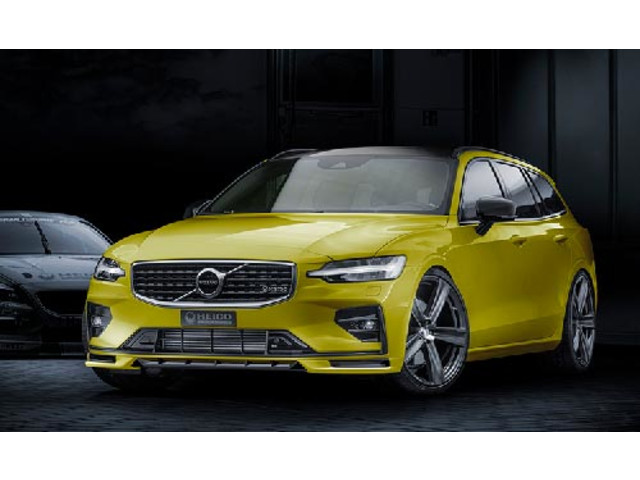 S60/V60 2019- Передний спойлер HEICO SPORTIV, 3 части, под покрас