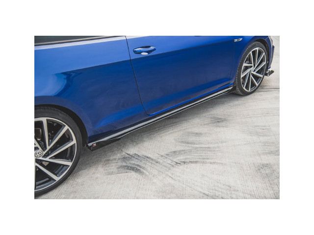 Golf VII R-line 17-19 Накладки на боковые пороги V6, черные, 2 штуки