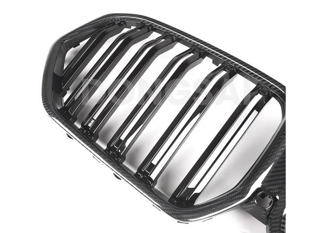 BMW X6 G06 2023- Решетка с карбоновой рамкой, двойные полосы SooQoo, 2024 2025 2026