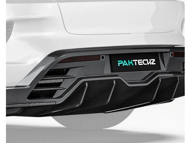 Taycan Диффузор задний карбон Paktechz