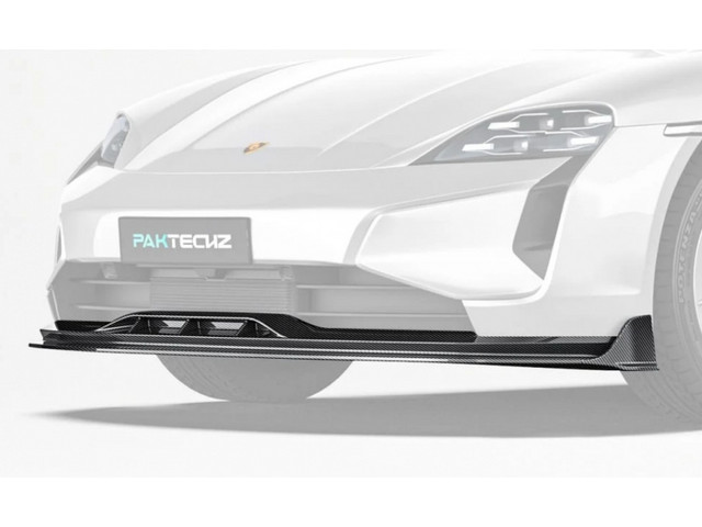 Taycan Сплиттер передний карбон Paktechz