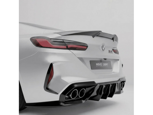 BMW M8 F91 F92 Диффузор заднего бампера черный REVOZPORT