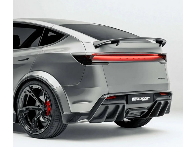 Tesla Model Y Диффузор карбон REVOZPORT