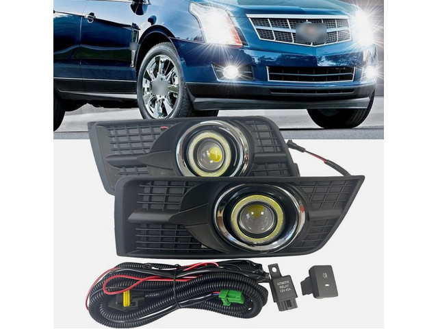 Cadillac SRX 2010-2016 Туманки диодные с рамками