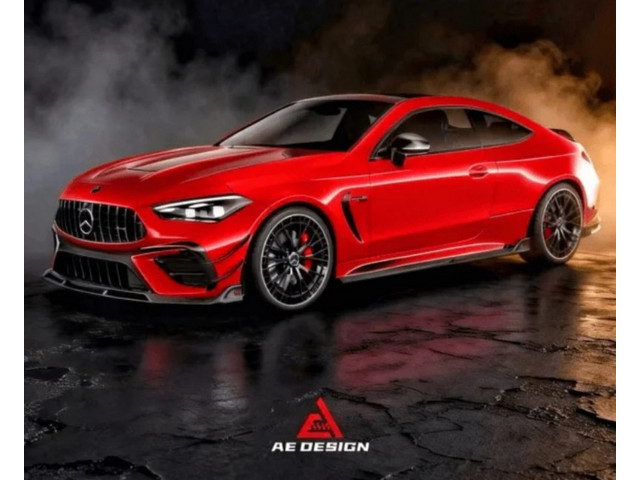CLE C236 Coupe 53 AMG Сплиттер передний карбоновый AE Design