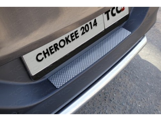 Jeep Cherokee 2014 Накладка на задний бампер (декоративная)