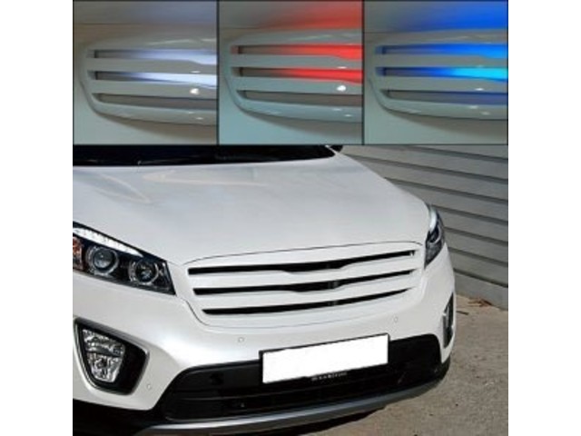 Kia Sorento 2015 Решетка радиатора с диодной подсветкой, синяя