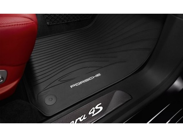 Porsche Panamera 10-15 Всепогодные коврики, резина, оригинал (Для автомобилей до 05/2011 г. включительно.)