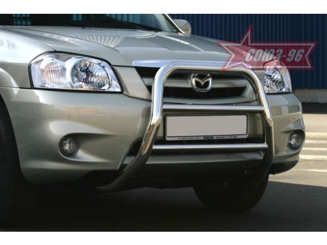 Решетка передняя мини d 60 высокая Mazda Tribute 2005-